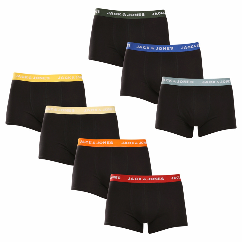 7PACK pánské boxerky Jack and Jones černé (12230353) L, trenky / trenýrky