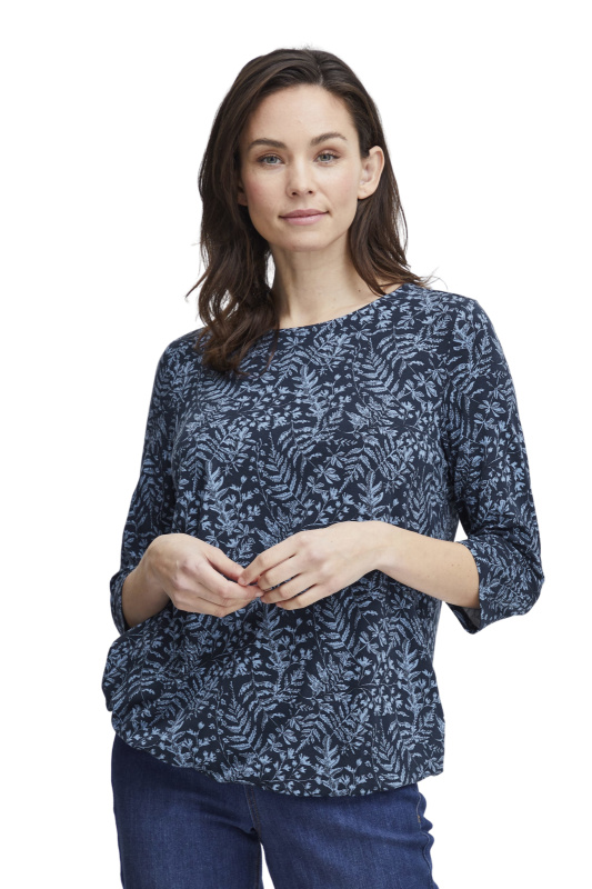 Dámská halenka 3/4 r. FRANSA modrá-XS