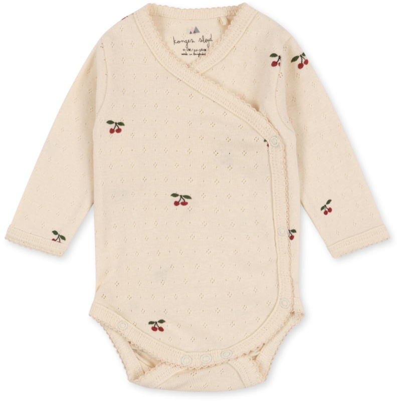 KONGES SLOJD Body pro nejmenší MINNIE - GOTS CHERRY Velikost: 3m