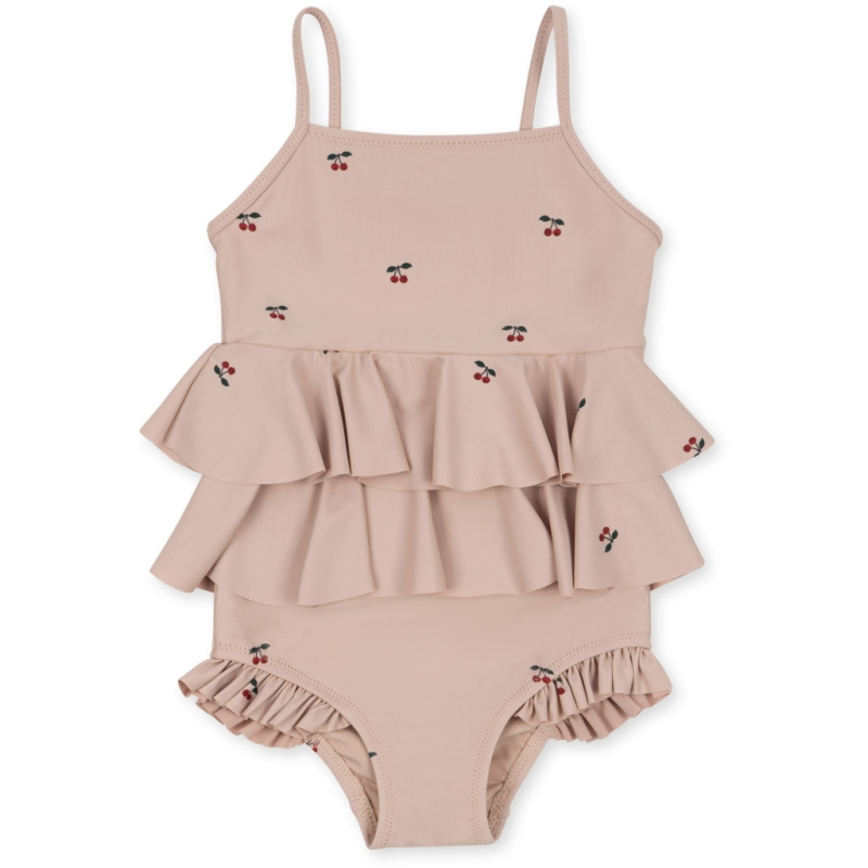 KONGES SLOJD Plavky MANUCA FRILL - CHERRY BLUSH Velikost: 7-8Y