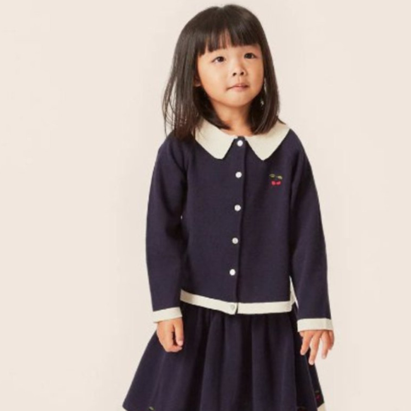 KONGES SLOJD Pletený Kardigán - Venton / GOTS NAVY Velikost: 5-6y