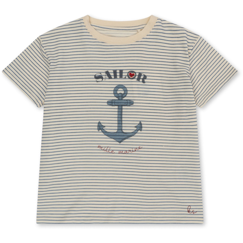 KONGES SLOJD Triko FAMO GOTS / STRIPE BLUE Velikost: 18m