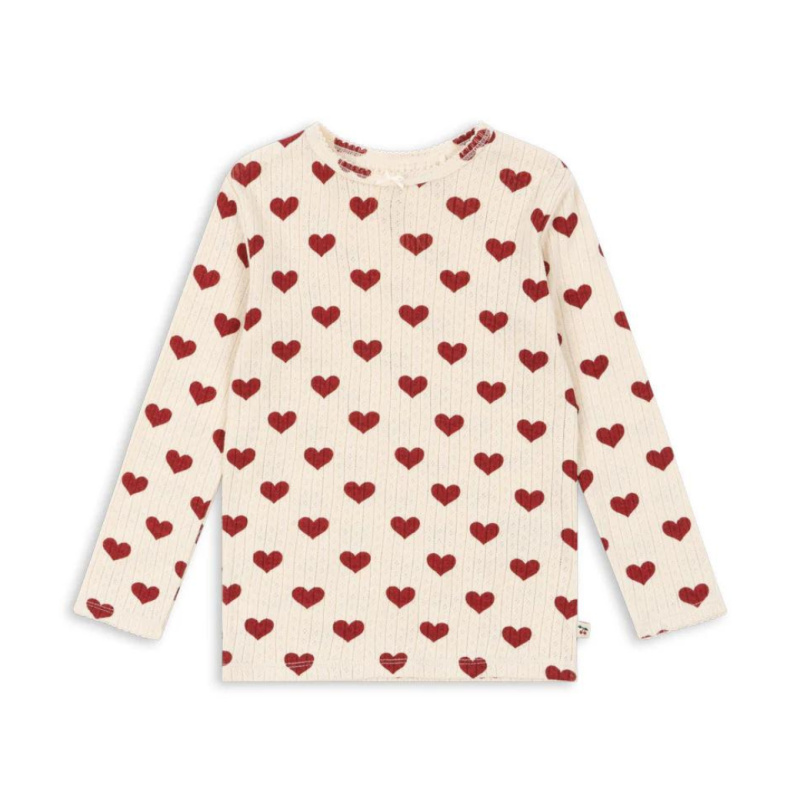 KONGES SLOJD Tričko MINNIE - GOTS AMOUR ROUGE Velikost: 7-8Y