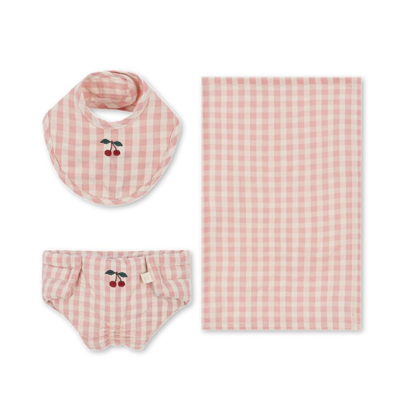 KONGES SLOJD Set pro panenky - POWDER PINK CHECK