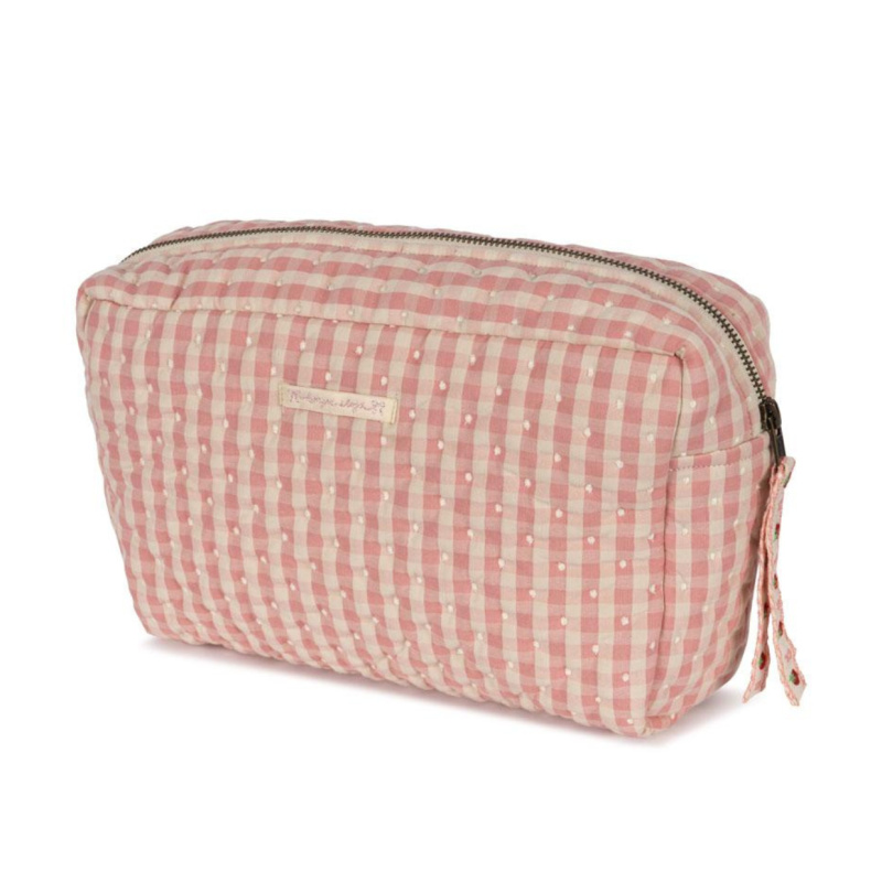 KONGES SLOJD toaletní taška Seersucker - POWDER PINK CHECK