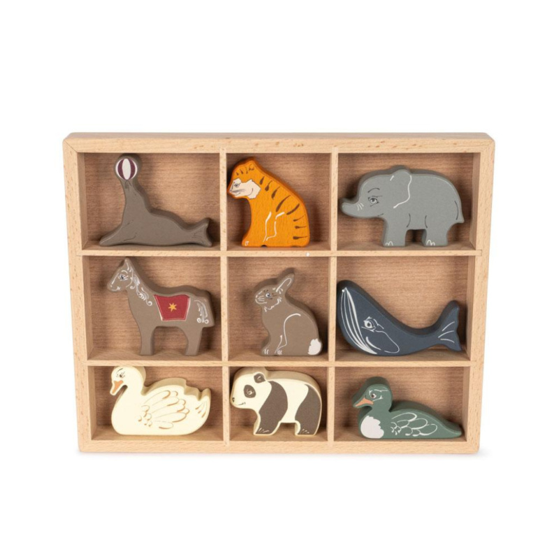 KONGES SLOJD Dřevěná zvířátka mini - FSC MULTI