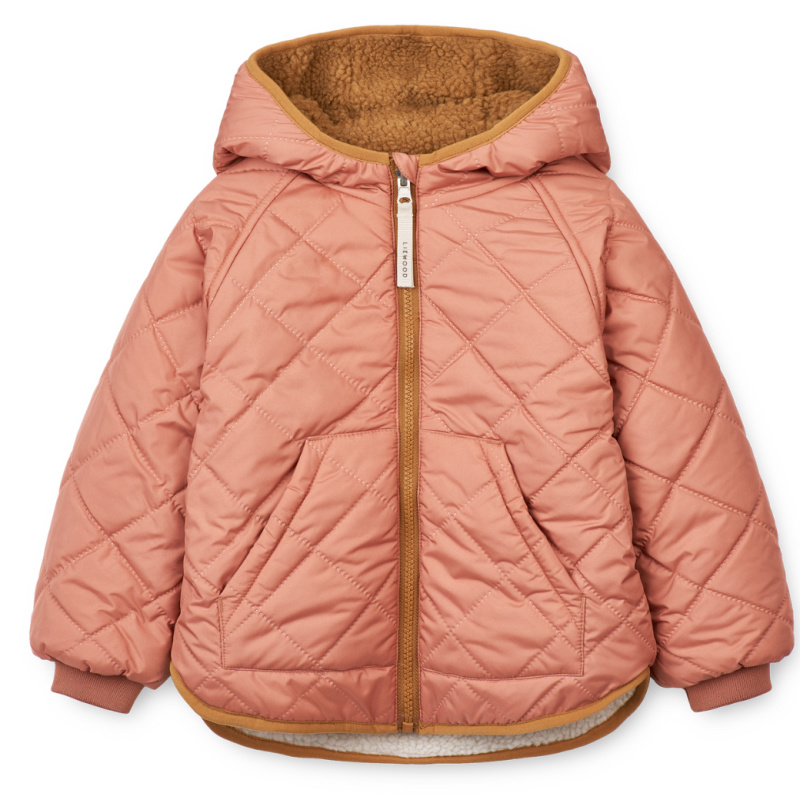 LIEWOOD Oboustraná bunda Jackson Reversible - Tuscany rose mix Velikost: 92