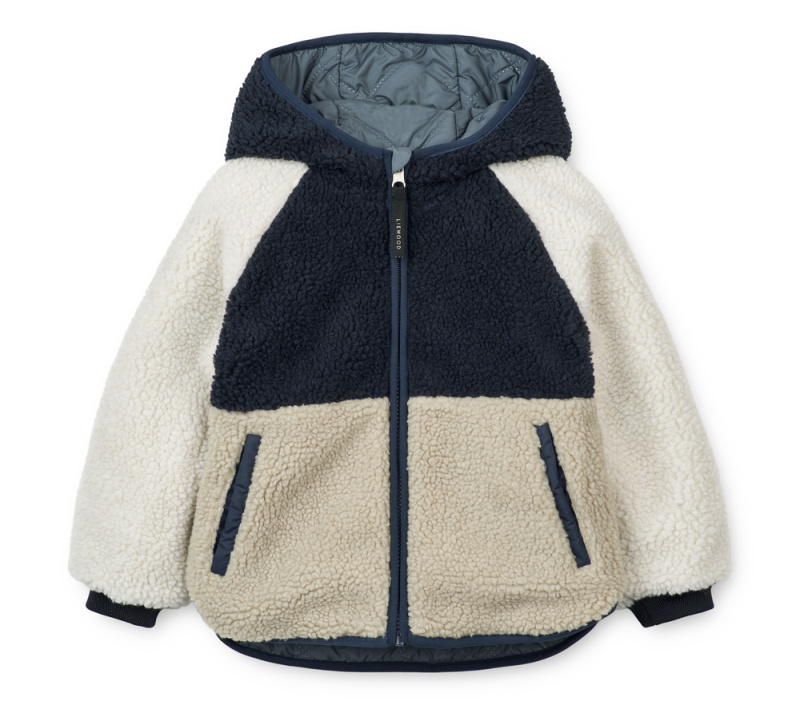 LIEWOOD Oboustranná bunda Jackson - Whale blue multi mix Velikost: 6y