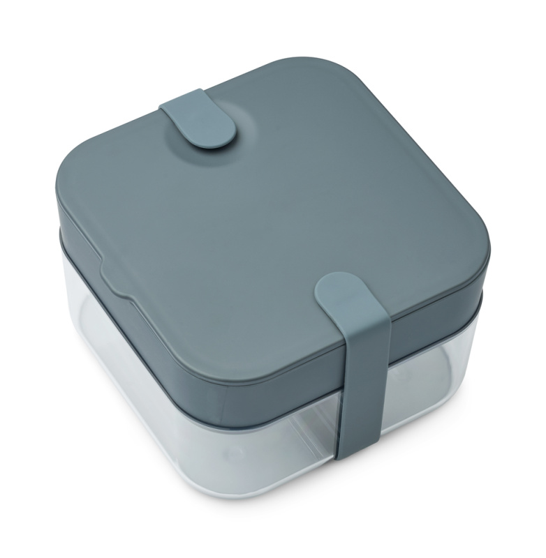 LIEWOOD Svačinový Bento Box Amandine - Sea blue / Whale blue