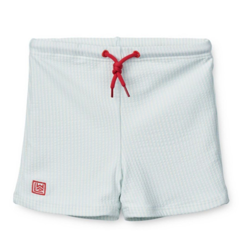 LIEWOOD Plavecké šortky Otto - Stripe Pure sky / Creme de la creme Velikost: 104