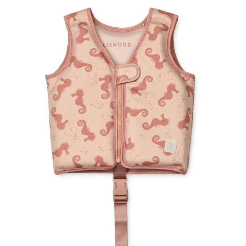 LIEWOOD Plovací vesta Dove - Seahorse / Apple blossom Velikost: 19-30 kg