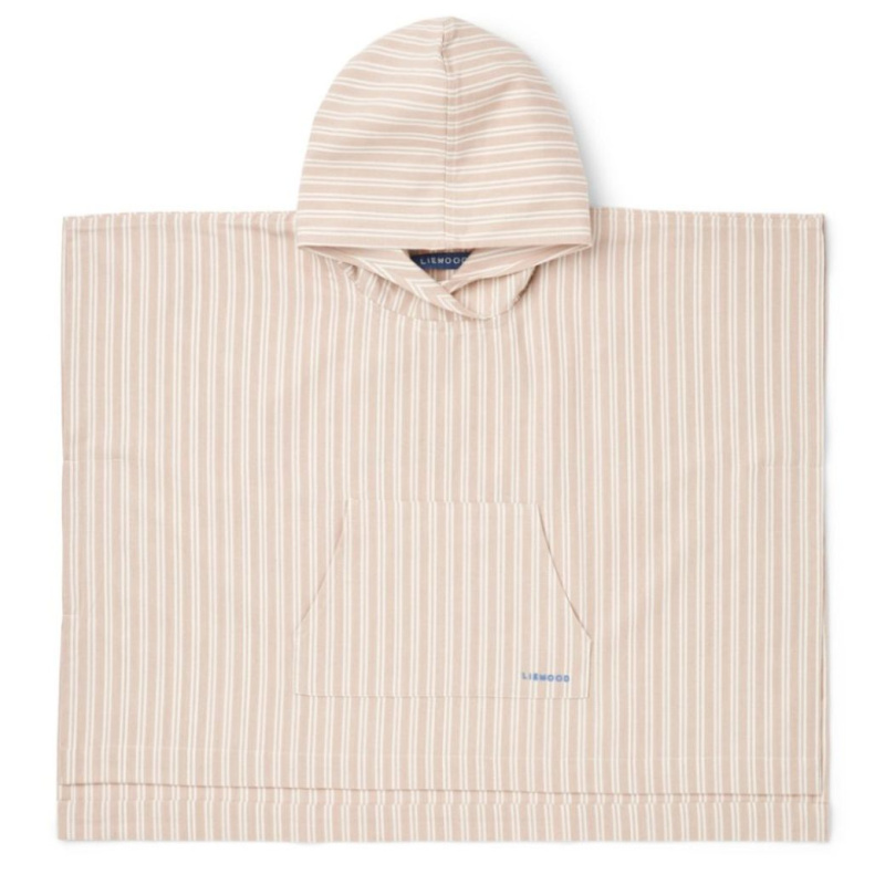 LIEWOOD Pončo Kaiden - stripe Sorbet rose / Creme de la creme Velikost: 4y