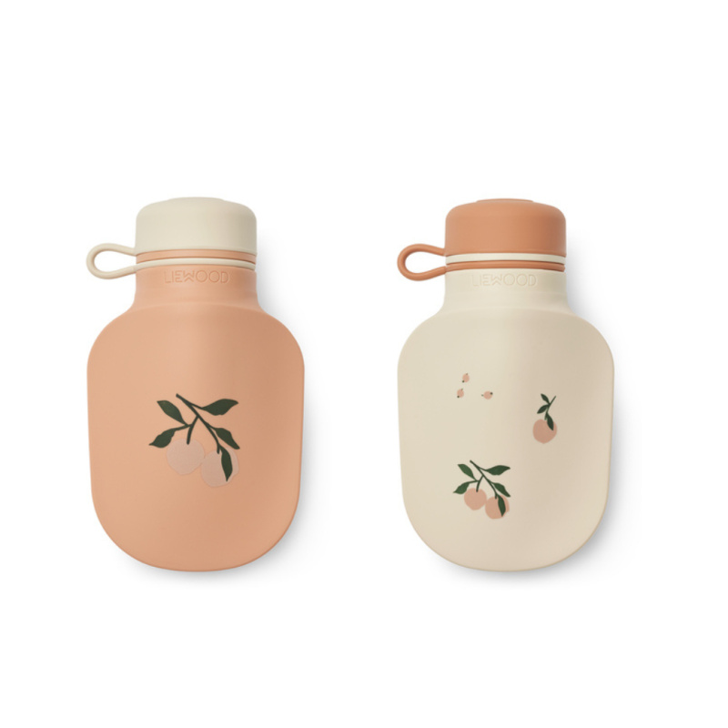 LIEWOOD Set lahviček na přesnídávku Lizzie - Peach / Sea shell