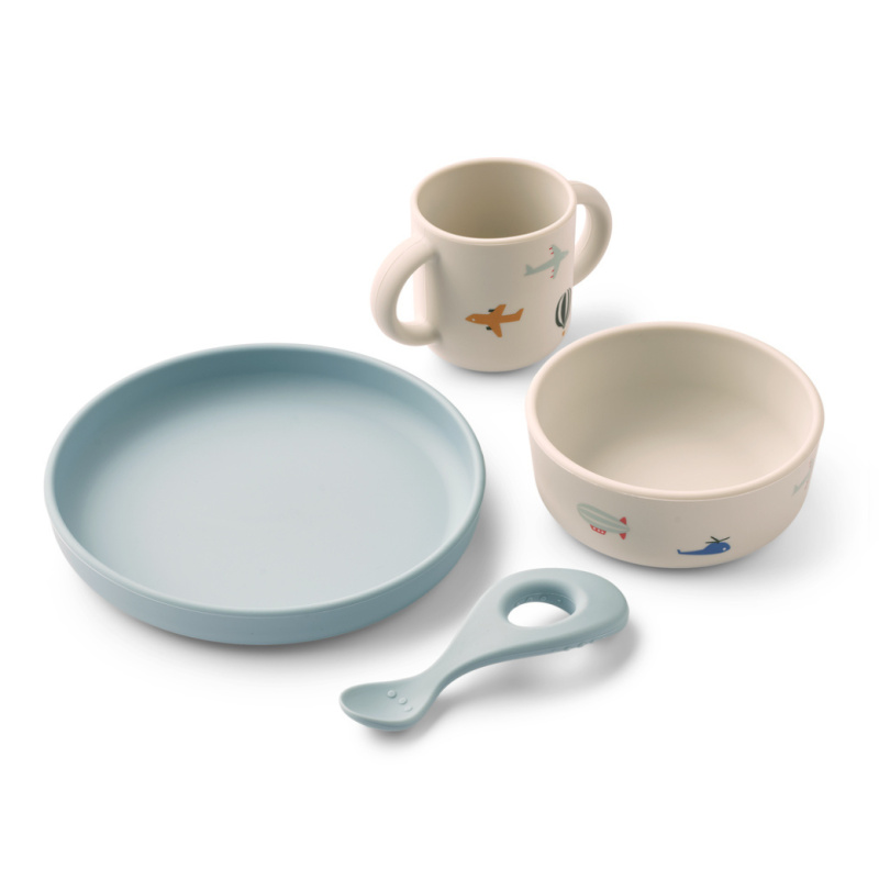 LIEWOOD Jídelní set Vivi - Aviator / Ecru
