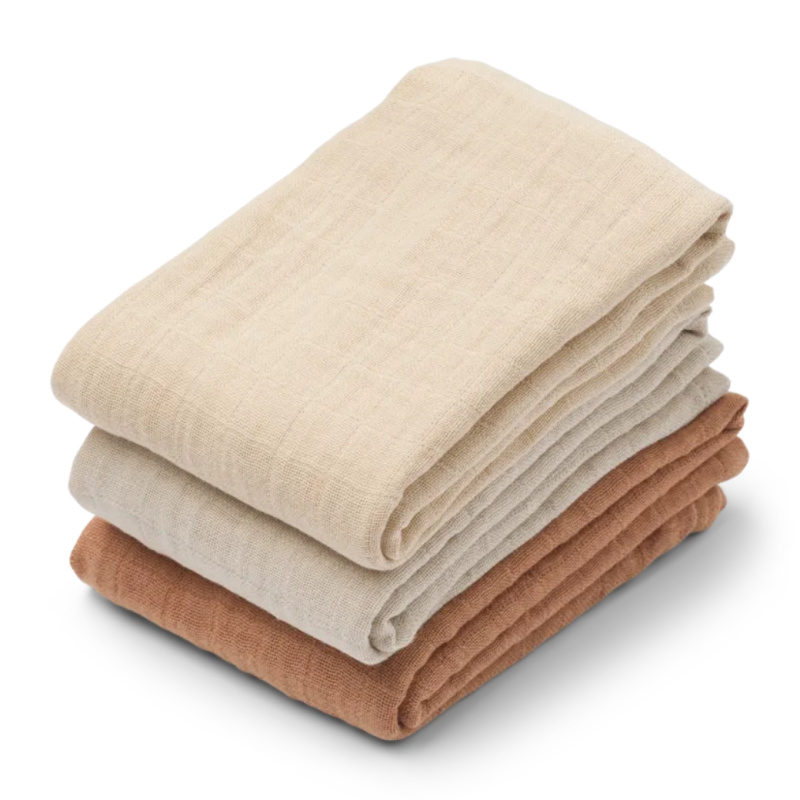 LIEWOOD Mušelínové pleny Lewis 3-Pack - Tuscany rose mix