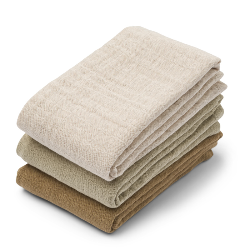 LIEWOOD Mušelínové pleny Lewis 3-Pack - Sandy mix
