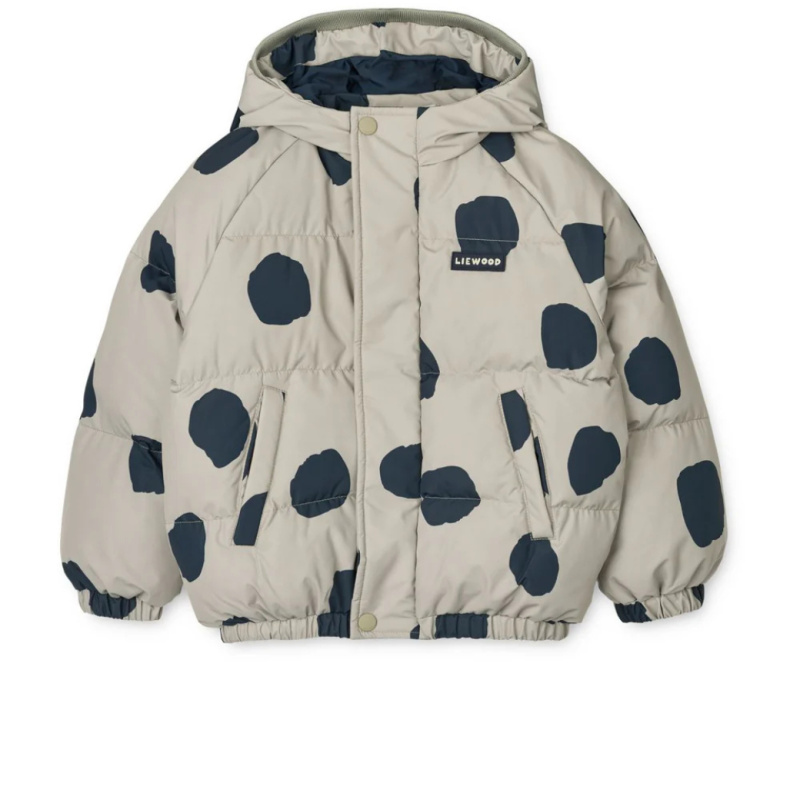 LIEWOOD  Péřová bunda Adelina - Dots / Mist Velikost: 110