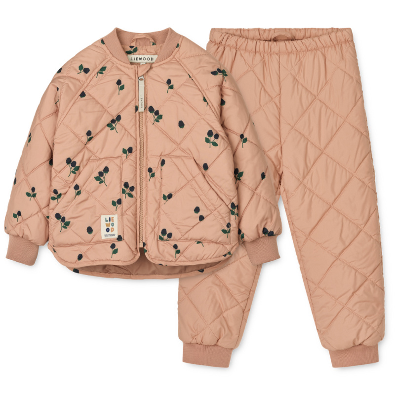 LIEWOOD Termo set Zella - Berry / Pale tuscany / Embroidery Velikost: 92