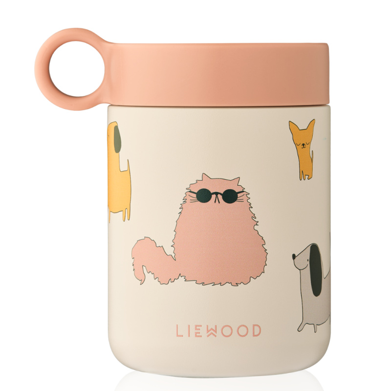 LIEWOOD Termoska na jídlo Kiani - Cats and Dogs / Sandy