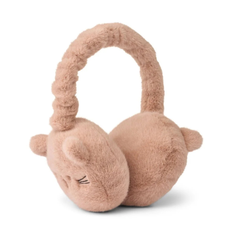LIEWOOD Klapky na uši Timothy Plush Cat - Pale tuscany