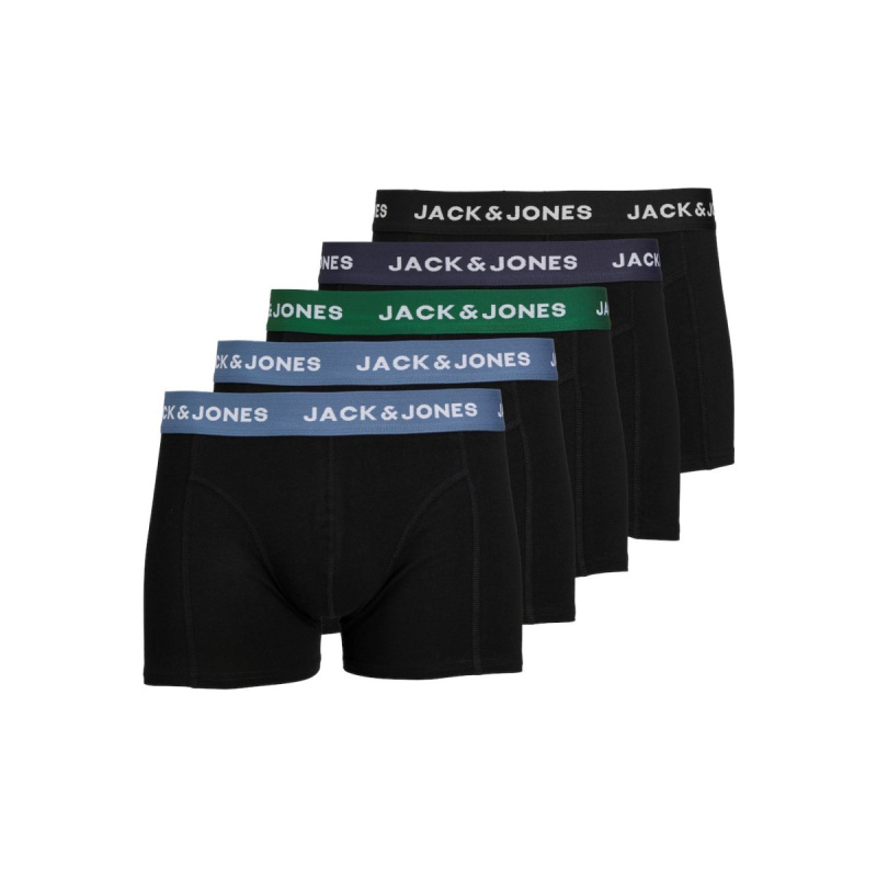 5PACK pánské boxerky Jack and Jones černé (12254366) XL, trenky / trenýrky