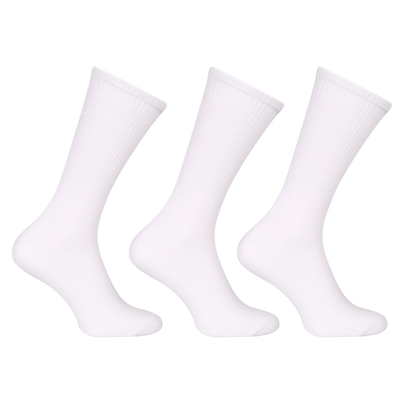 3PACK ponožky Jack and Jones vysoké bílé (12260081-white) uni