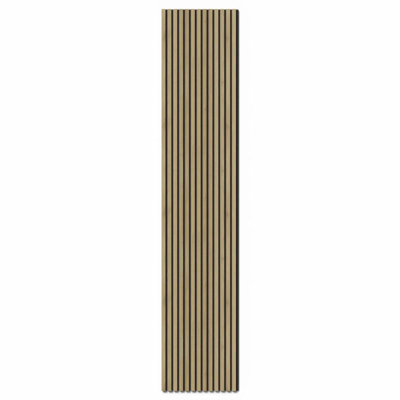 Denpanels Akustický panel ACU-Line MELAMIN dub tm. hnědá MDF černá plsť 240x60cm