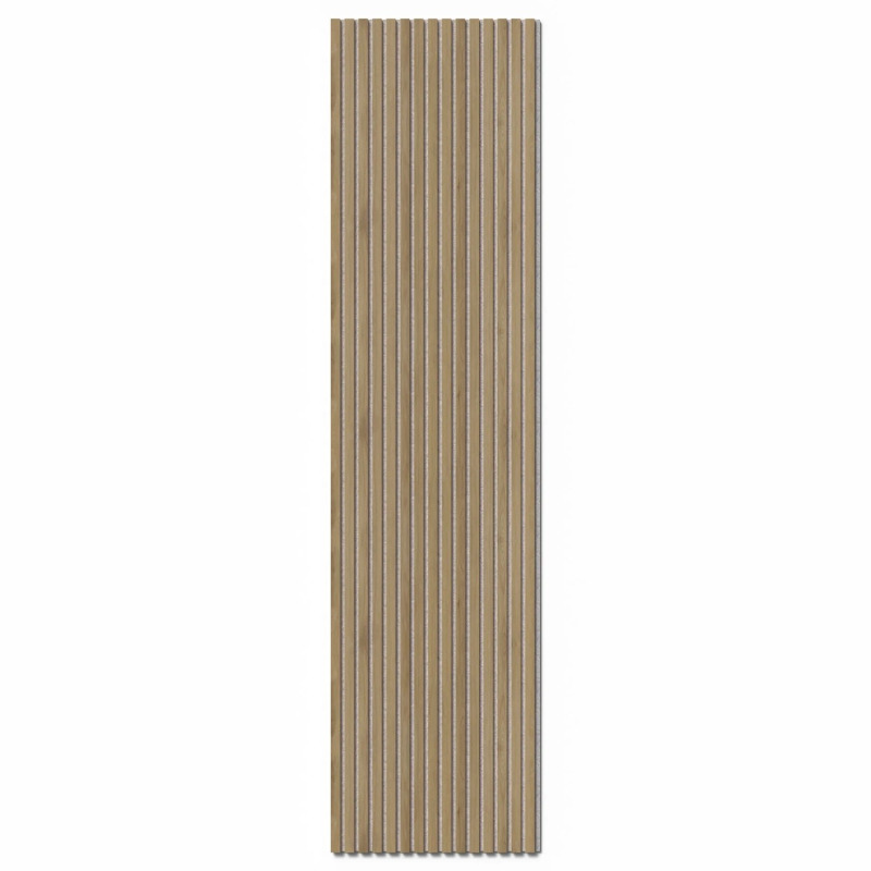 Denpanels Akustický panel ACU-Line MELAMIN dub tm. hnědá MDF šedá plsť 240x60 cm