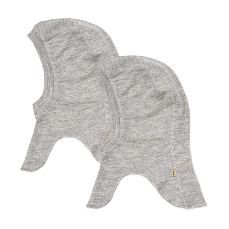Kukla z merino vlny 2 kusy šedá melange grey FELIX 26 WHEAT Velikost: 44-47cm (3-9 měsíců)