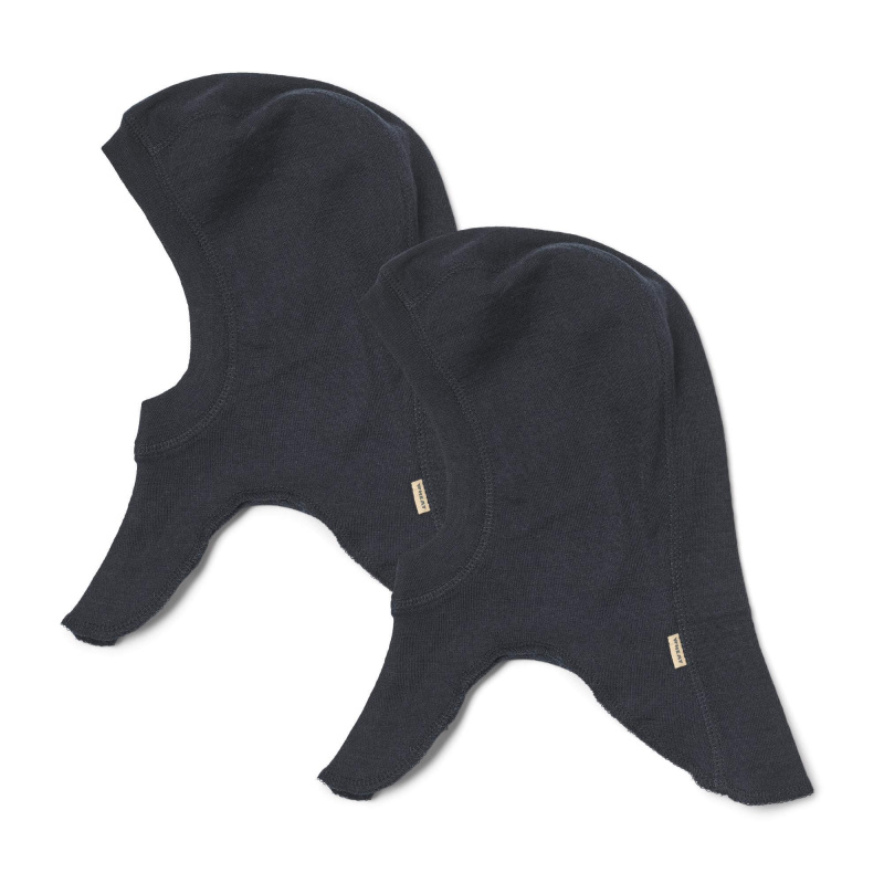 Kukla z merino vlny 2 kusy modrá navy FELIX 26 WHEAT Velikost: 44-47cm (3-9 měsíců)