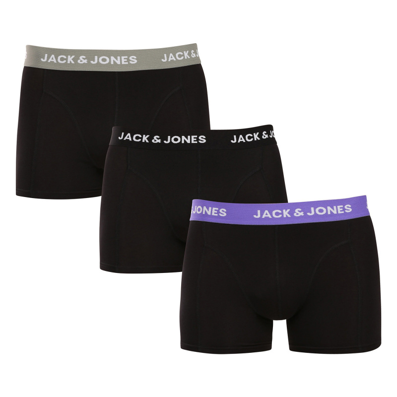 3PACK pánské boxerky Jack and Jones černé (12268482) L, trenky / trenýrky