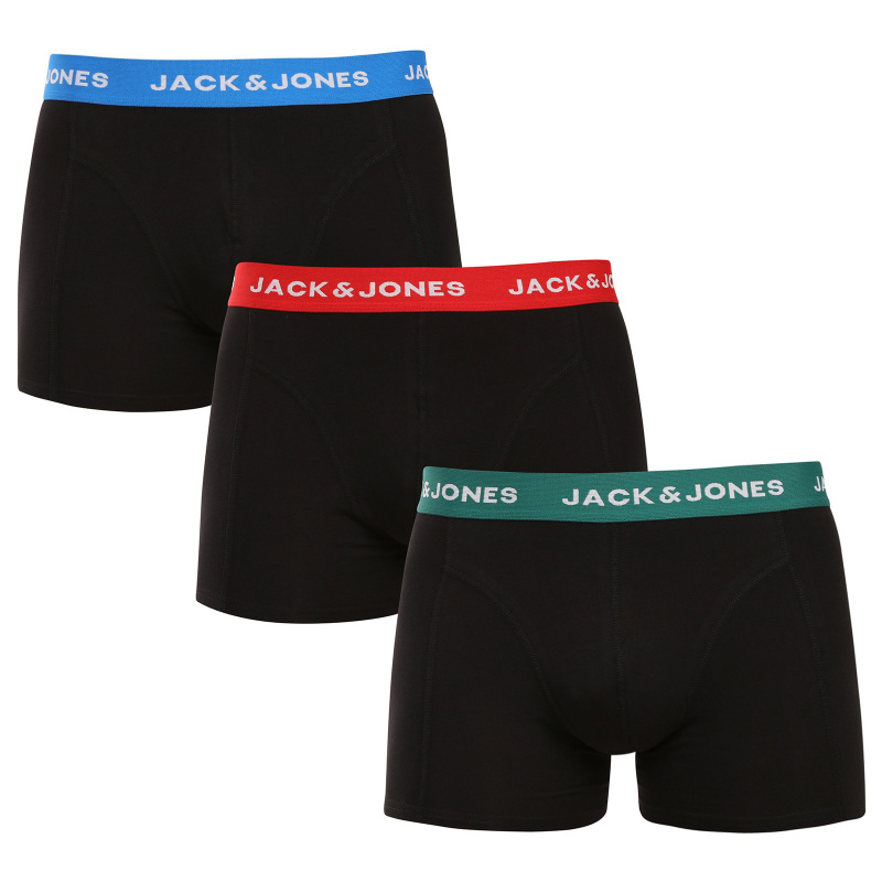 3PACK pánské boxerky Jack and Jones černé (12271554) XL, trenky / trenýrky