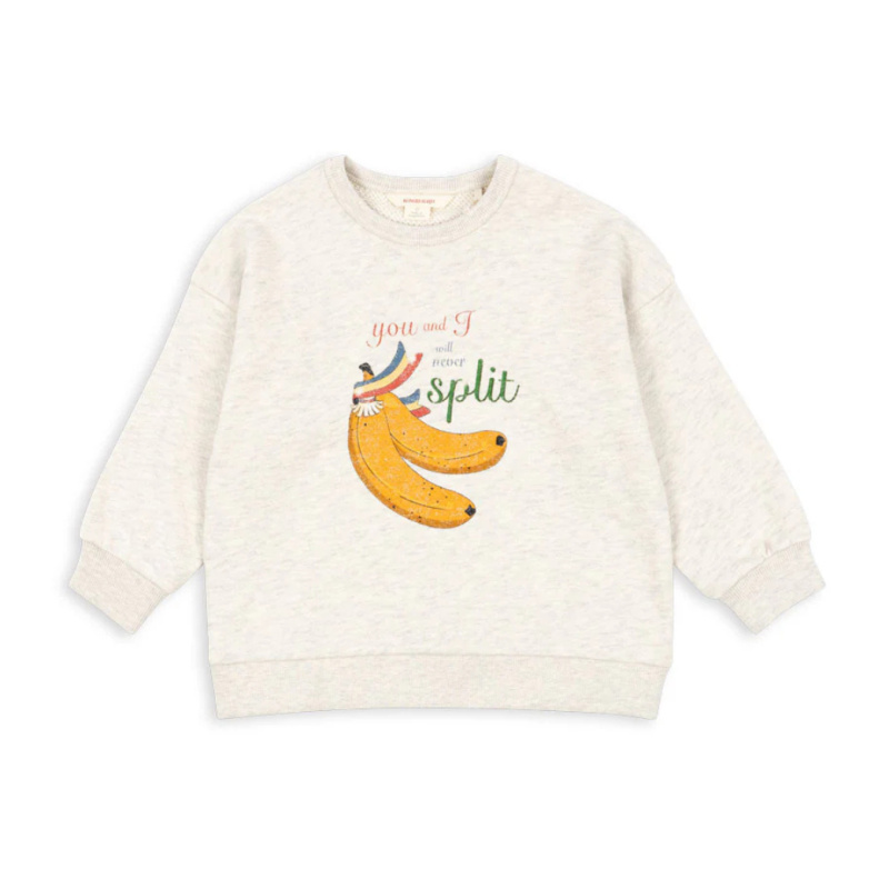 KONGES SLOJD Mikina LOUPY LOU - OFF WHITE MELANGE Velikost: 3y