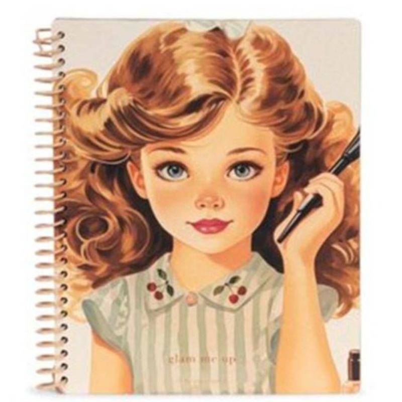 KONGES SLOJD Kniha s přemístitelnými samolepkami GLAM ME UP - BLUSH