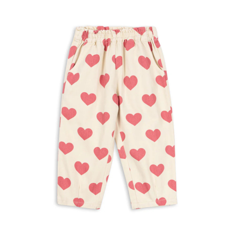 KONGES SLOJD Kalhoty MAGOT - BON COEUR PINK Velikost: 2y