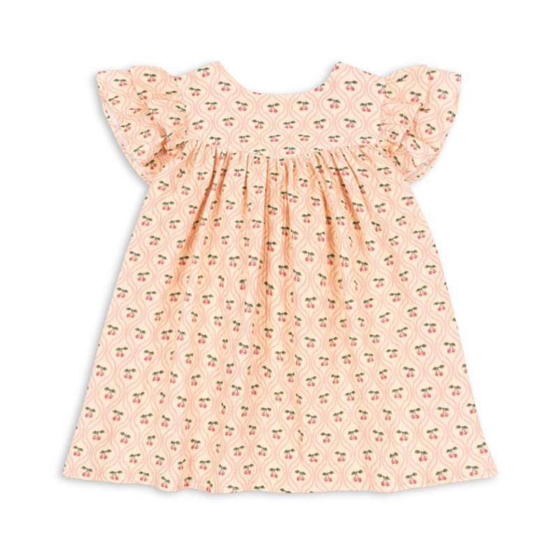 KONGES SLOJD Šaty COCO GOTS - CHERRY PINK Velikost: 2y