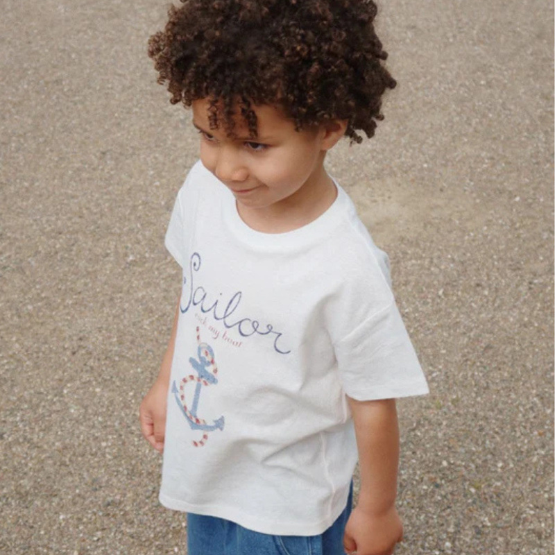 KONGES SLOJD Triko ERA - OFF WHITE/SAILOR Velikost: 4y