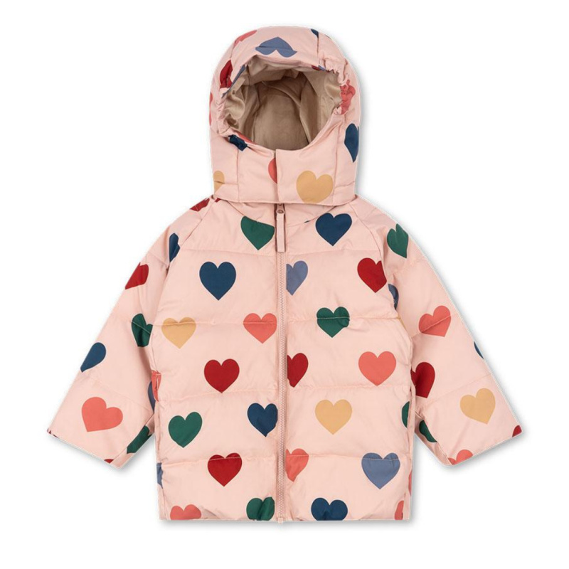 KONGES SLOJD Zimní bunda NUKA - COEUR ROSE COLORÉ Velikost: 12m