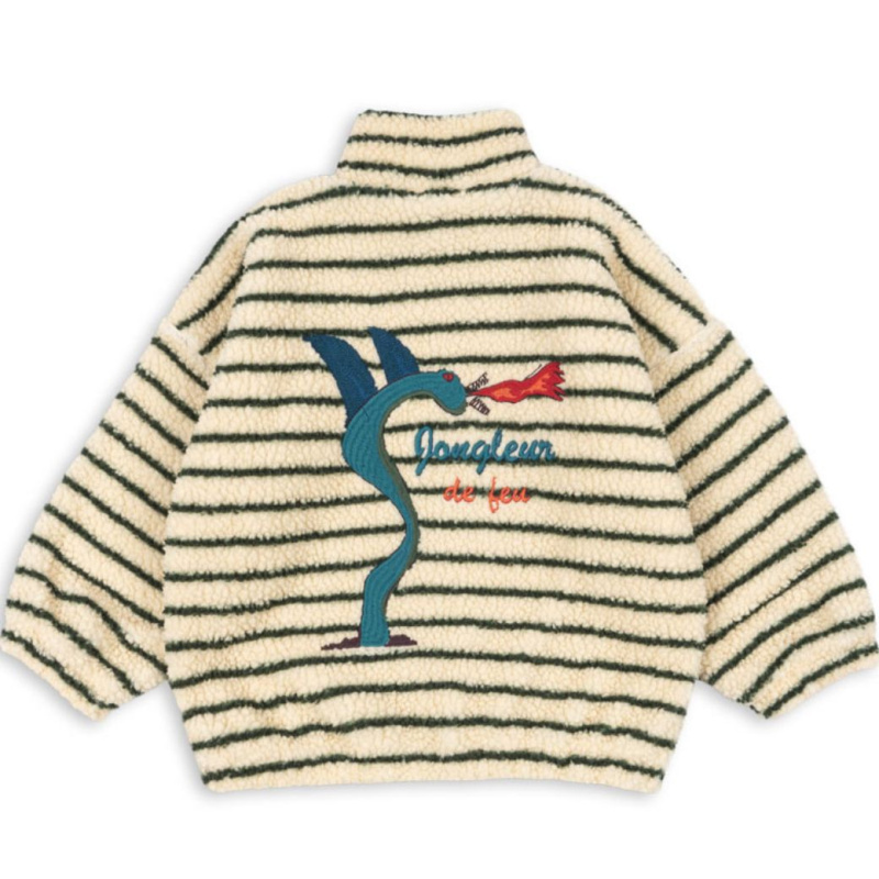 KONGES SLOJD x RHW Fleecová bunda ERBA - STRIPE Velikost: 4y