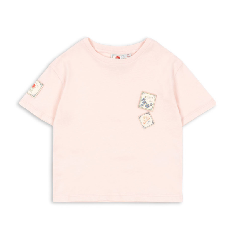 KONGES SLOJD X RHW Triko LETTER - CHALK PINK Velikost: 7-8Y
