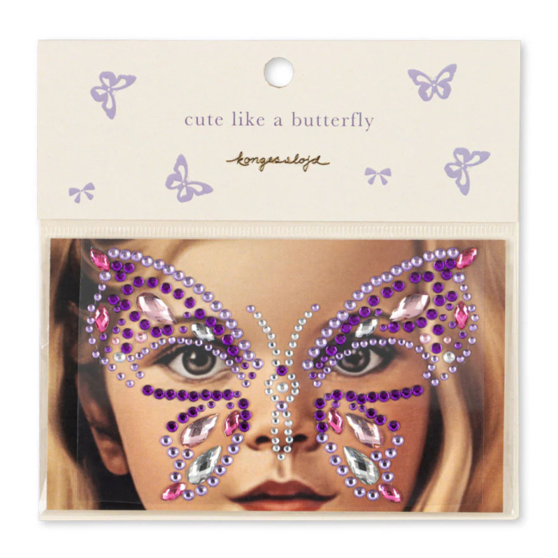 KONGES SLOJD Kamínky na obličej BUTTERFLY - PURPLE RAIN