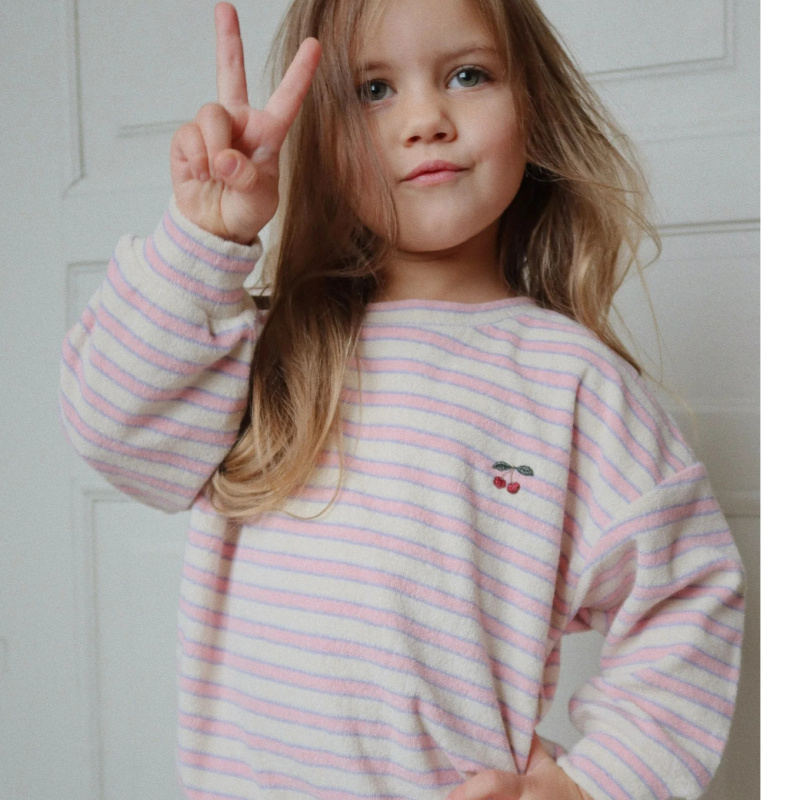 KONGES SLOJD Mikina ITTY SWEAT - LOLLY STRIPE Velikost: 5-6y