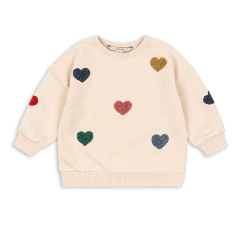 KONGES SLOJD Mikina LOU - MULTI HEART Velikost: 5-6y