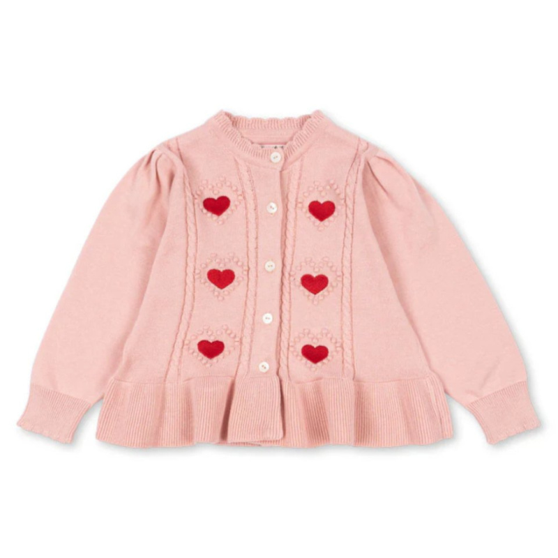 KONGES SLOJD Kardigan SOLEIL - SILVER PINK Velikost: 4y