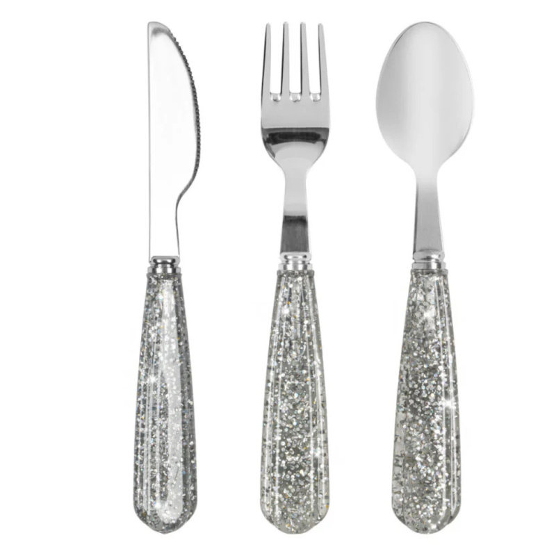 KONGES SLOJD Set příborů GLITTER - SPARKLING BLUE