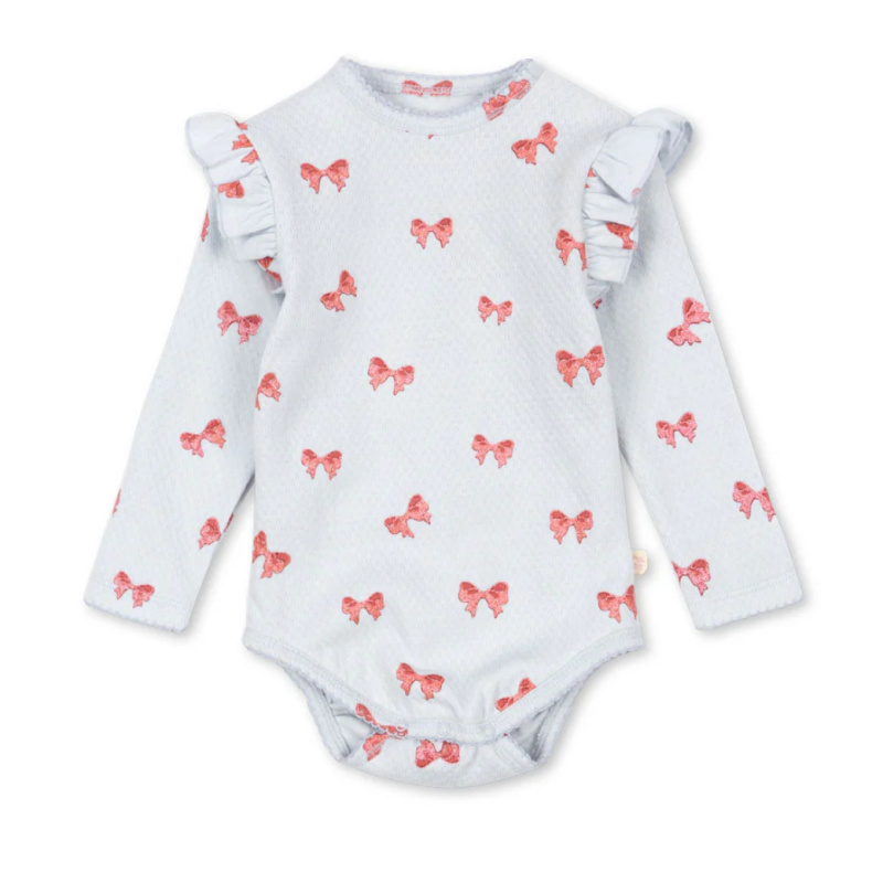 KONGES SLOJD Body SUI - ROSIA BLUE BOW Velikost: 12m