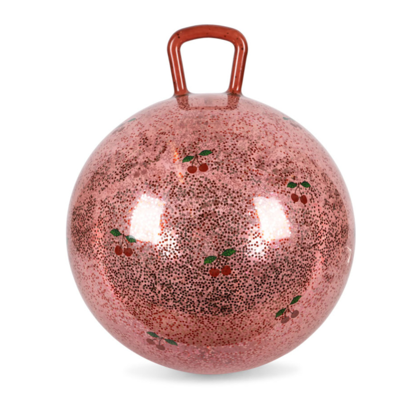 KONGES SLOJD Skákací míč GLITTER - CHERRY