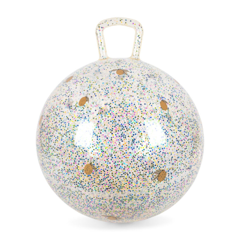 KONGES SLOJD Skákací míč GLITTER - LEMON