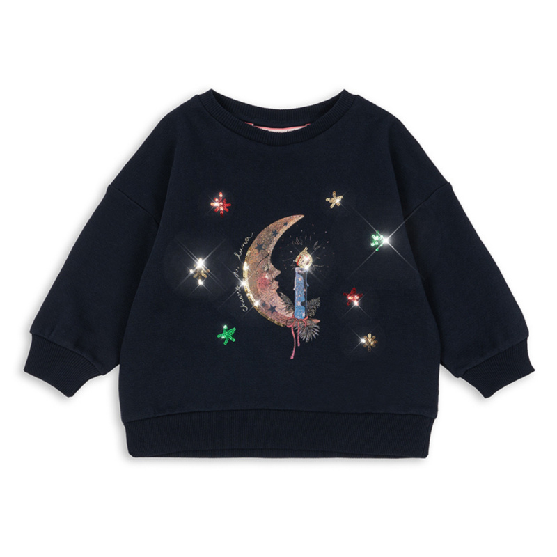 KONGES SLOJD Mikina LOUPY LOU -  DARK NAVY Velikost: 3y
