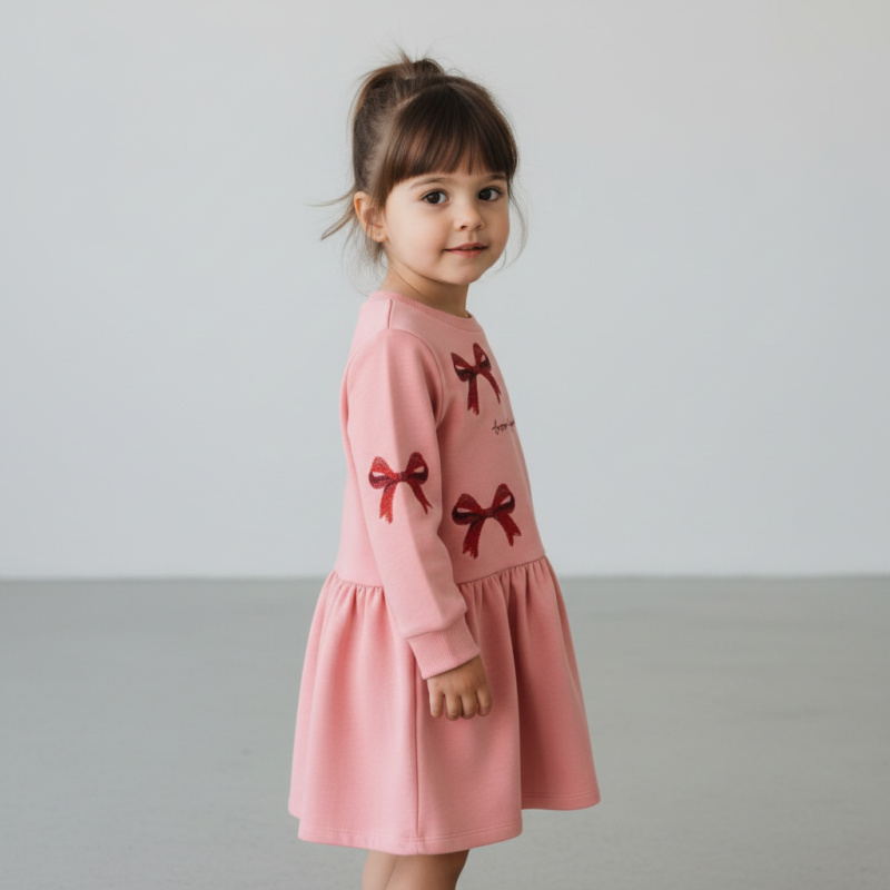 KONGES SLOJD Šaty LOU BOW - STRAWBERRY ICE Velikost: 5-6y